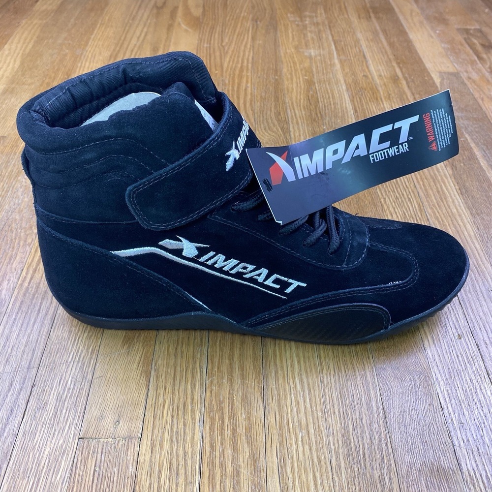 Impact Shoes Mens Sz 12.5 High-Top Inner Sneakers Lace Up Black (KZ3)